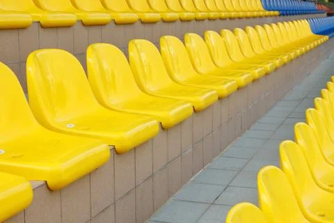 Stadium seats Stock Photos