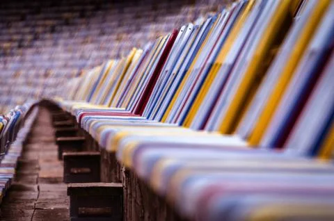 Stadium seats Stock Photos