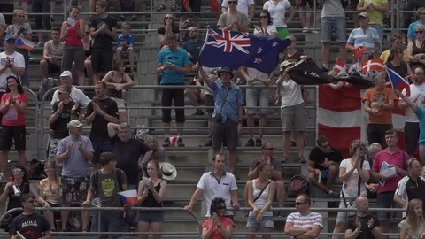 Stadium with Spectators 2 Stock Footage 98855363