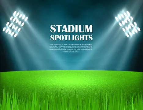 Stadium spotlights concept Stock Illustration