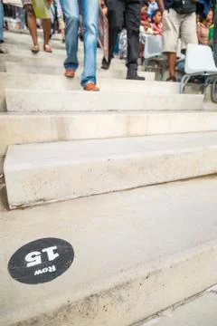 Stadium stairs Stock Photos