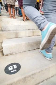 Stadium stairs Stock Photos