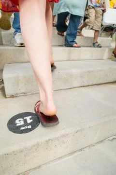 Stadium stairs Stock Photos