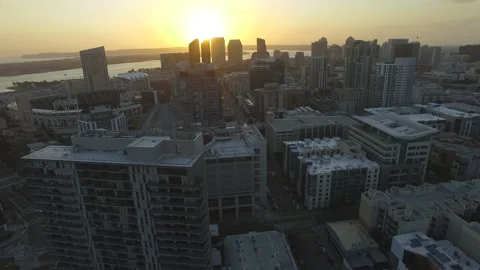 Stadium Sunset Skyline Stock Footage 151203376