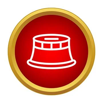 Stadium top view icon in red circle Stock Illustration
