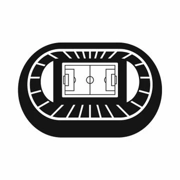 Stadium top view icon, simple style Ilustración de archivo