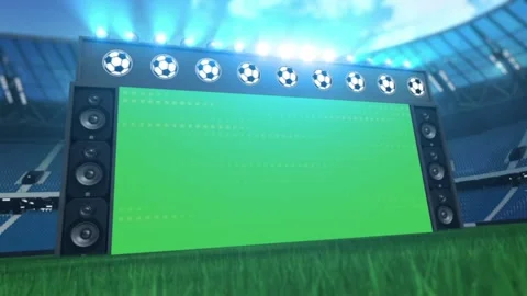 Stadium TV Green Screen Display Stock-Footage 344766441