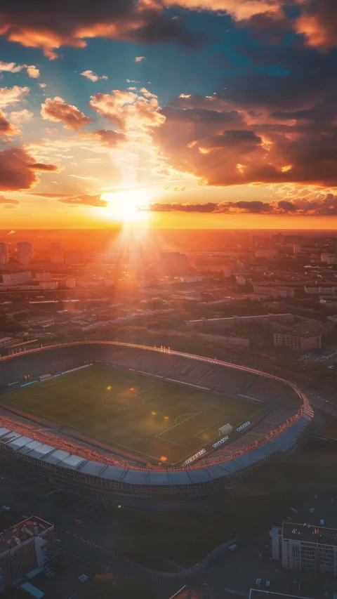 Stadium in twilight Video stock 263656538