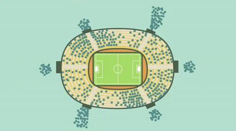 Stadium view from above Stock Footage 37313557