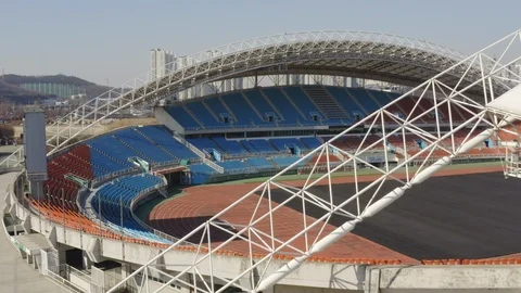 Stadium view from the sky Stock Footage 113600222