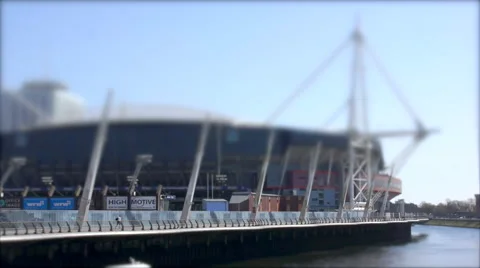 Stadium View. Tilt Shift Timelapse. 스톡 동영상 56026265