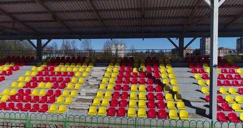 Stadium in winter Stock Footage 73963989