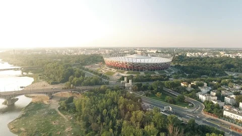 Stadium at Wisła Stock Footage 122335833
