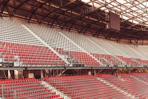 Stadium without spectators during the match during the coronavirus Foto stock