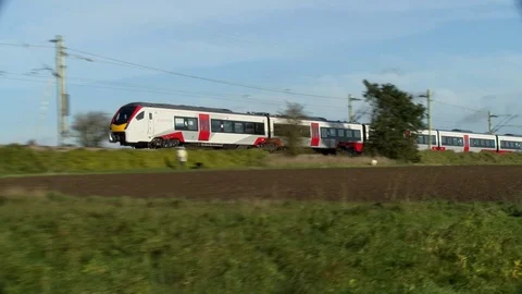 Stadler Class 745 Flirt Train on Test for Greater Anglia Stock Footage 118705046