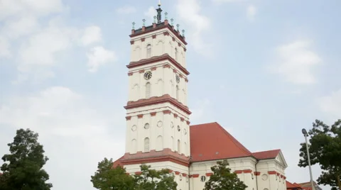 Stadtkirche and Marktplatz in Neustrelitz Stock Footage 67187047