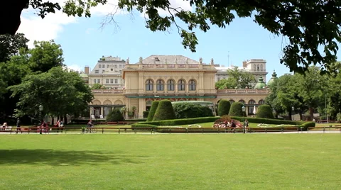 STADTPARK CAFFE BUILDING LS Stock Footage 44825332