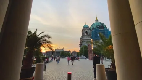 Stadtschloss Berlin view to Lustgarten at 25. Juli 2025 in 4K Stock Footage 314174246