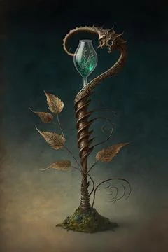 Staff of the adder Stock Illustration