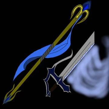 The staff and the sword Stock-Illustration