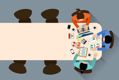 Staff around table Stock-Illustration