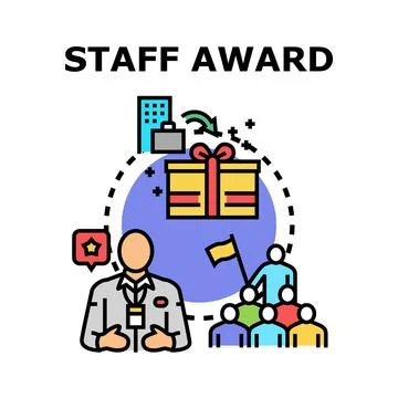 Staff award recognition program concept illustration Stock Illustration