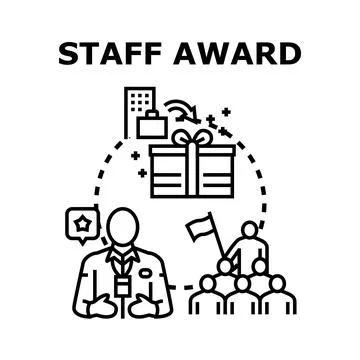Staff award recognition program concept illustration Stock Illustration