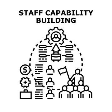 Staff capability building for professional development growth イラスト素材