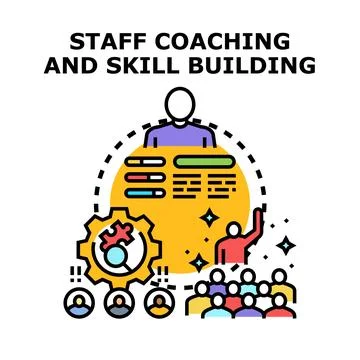 Staff coaching and skill building for professional development Illustrazione stock
