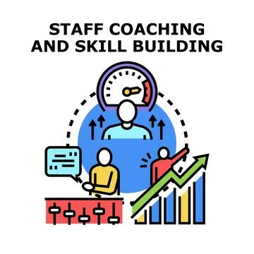 Staff coaching and skill building for business improvement Ilustración de archivo