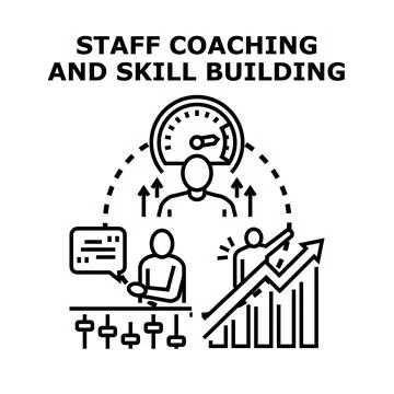Staff coaching and skill building for business improvement Ilustración de archivo