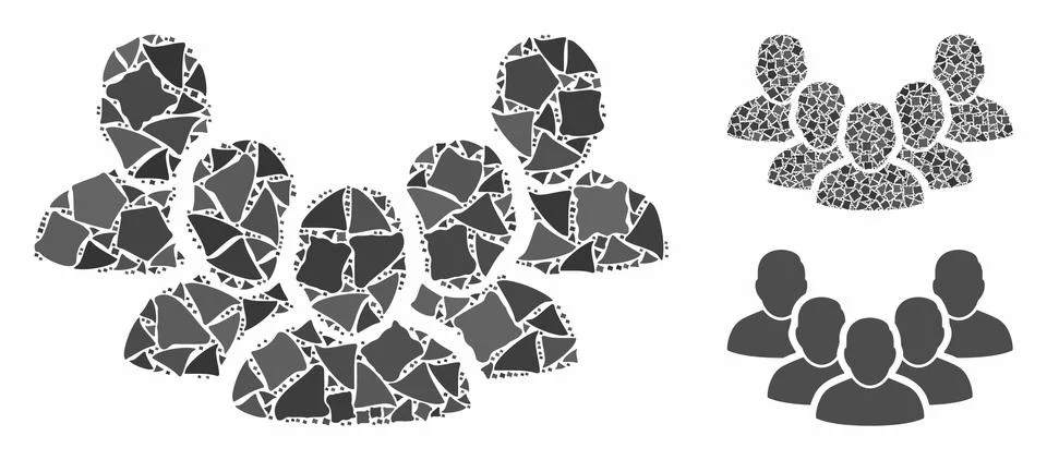 Staff Composition Icon of Abrupt Elements Stock Illustration