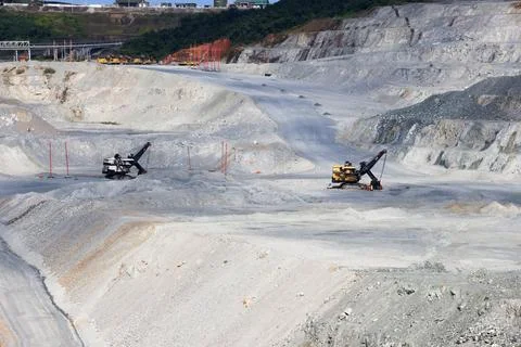 Staff decrease in Cobre Panama mine after court rulling, Panama City - 11 Jan 20 Stock Photos