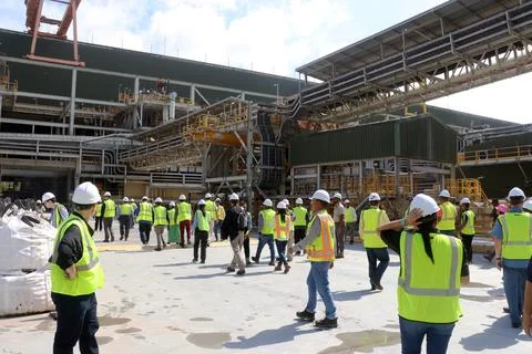 Staff decrease in Cobre Panama mine after court rulling, Panama City - 11 Jan 20 Stock Photos