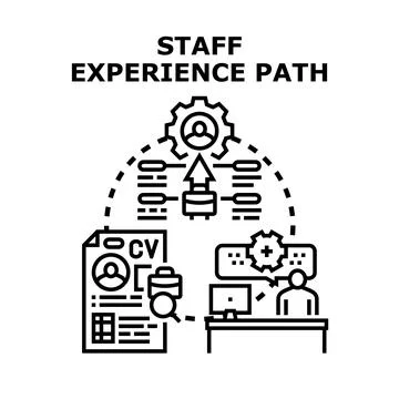 Staff experience path building career development strategy Illustration