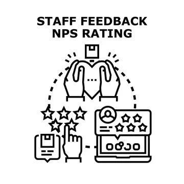 Staff feedback nps rating concept illustration Stock Illustration