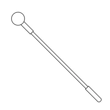 Staff Icon isolated on white background. Magic Weapon. Vector illustration. Stock Illustration