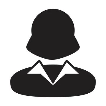Staff icon vector female user person profile avatar symbol for business Stock Illustration