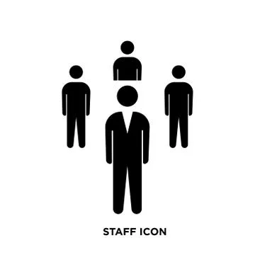 Staff icon. Vector illustration style is flat symbol, white background. Desig Stock Illustration