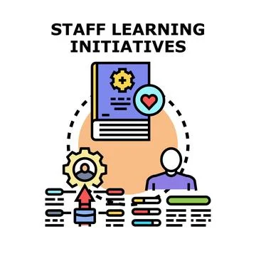 Staff learning initiatives for professional development and growth イラスト素材