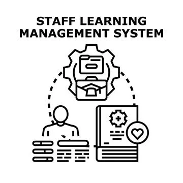 Staff learning management system concept illustration Stock Illustration