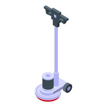 Staff machine icon isometric vector. Cleaning floor Illustrazione stock