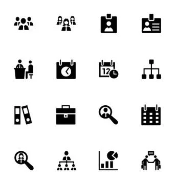 Staff Management Vector Icons Stock Illustration