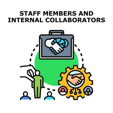 Staff members and internal collaborators choosing talent concept Stock Illustration