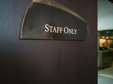 Staff only Stock Photos
