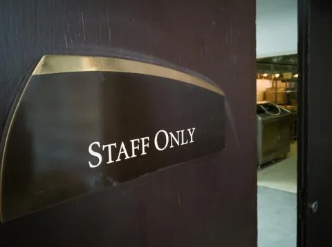 Staff only Stock Photos
