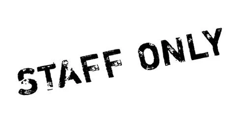 Staff Only rubber stamp Stock Illustration