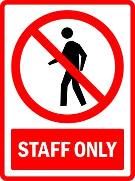 Staff only sign. Stock Illustration