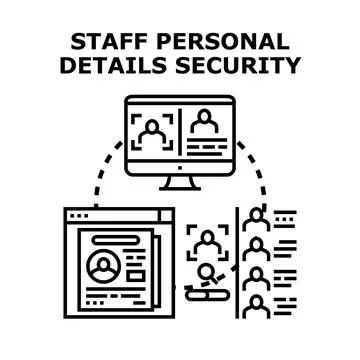 Staff personal data security management system Stock Illustration