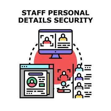 Staff personal data security management system Stock Illustration